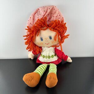 Vintage 1980 Straberry Shortcake Plush Doll Kenner Classic Rag Doll Yarn Hair